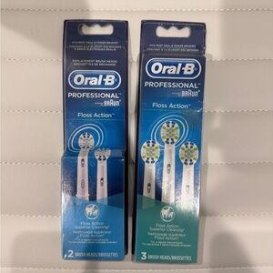 Oral-B Professional Floss Action Toothbrush Heads Lot of 5